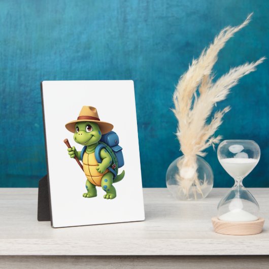 Funny Turtle Wandern Grafisches Camping Lover Adve Fotoplatte (Seite)