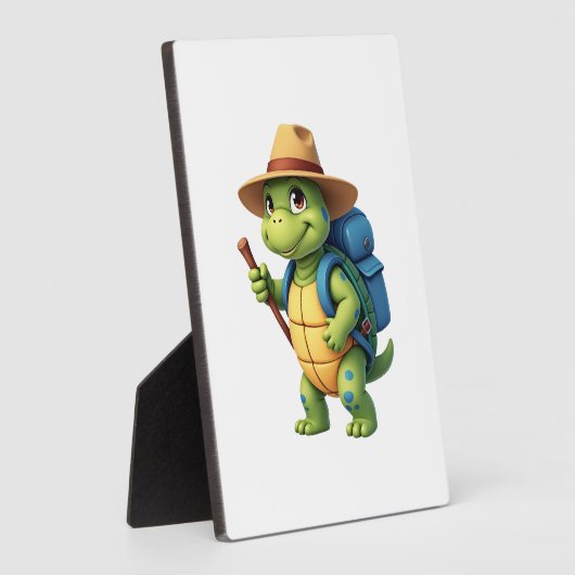 Funny Turtle Wandern Grafisches Camping Lover Adve Fotoplatte (Seite)