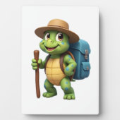 Funny Turtle Wandern Grafisches Camping Lover Adve Fotoplatte (Vorderseite)