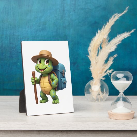 Funny Turtle Wandern Grafisches Camping Lover Adve Fotoplatte (Seite)