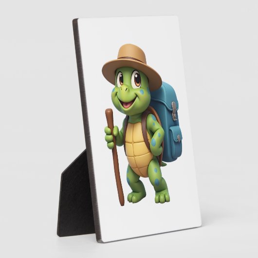 Funny Turtle Wandern Grafisches Camping Lover Adve Fotoplatte (Seite)