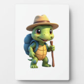 Funny Turtle Wandern Grafisches Camping Lover Adve Fotoplatte (Vorderseite)