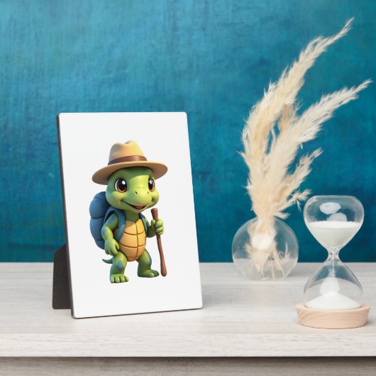 Funny Turtle Wandern Grafisches Camping Lover Adve Fotoplatte (Seite)