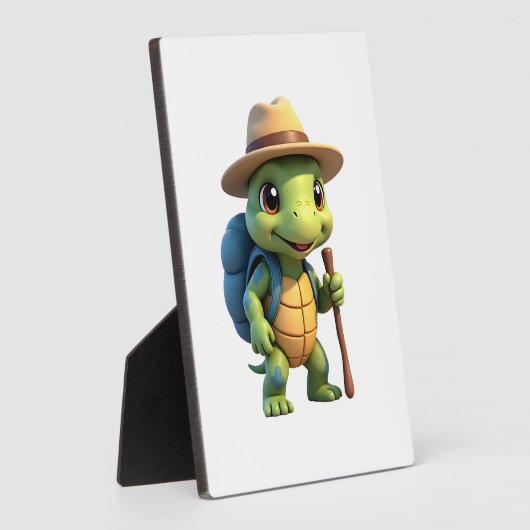 Funny Turtle Wandern Grafisches Camping Lover Adve Fotoplatte (Seite)