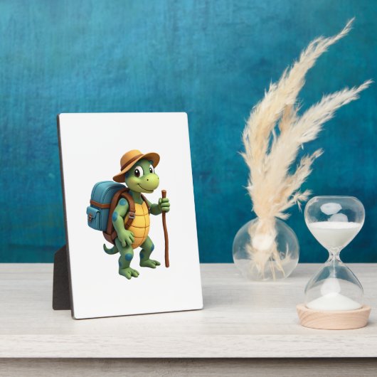 Funny Turtle Wandern Grafisches Camping Lover Adve Fotoplatte (Seite)