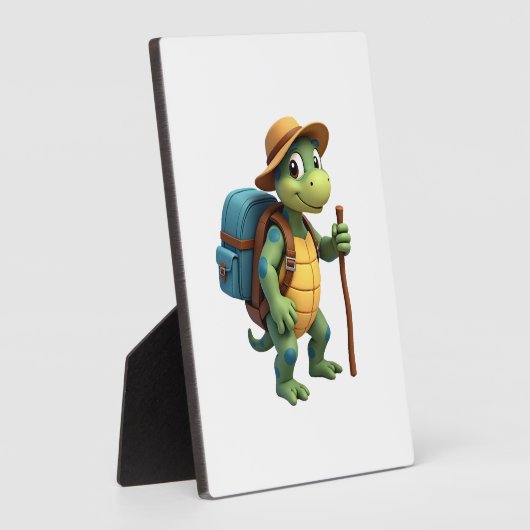 Funny Turtle Wandern Grafisches Camping Lover Adve Fotoplatte (Seite)