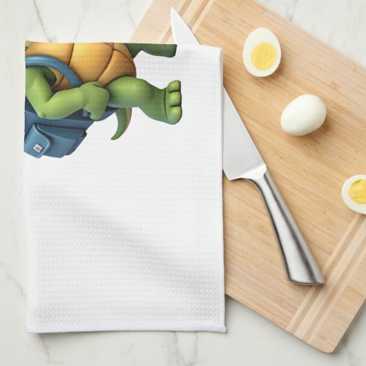 Funny Turtle Wandern Grafisches Camping Lover Adve Geschirrtuch (Viertel Falte)