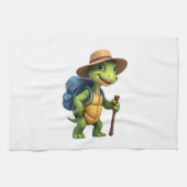 Funny Turtle Wandern Grafisches Camping Lover Adve Geschirrtuch (Horizontal)