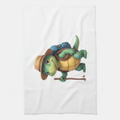 Funny Turtle Wandern Grafisches Camping Lover Adve Geschirrtuch (Vertikal)