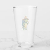 Funny Turtle Wandern Grafisches Camping Lover Adve Glas (Rückseite)