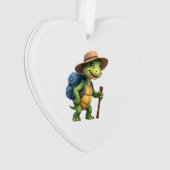 Funny Turtle Wandern Grafisches Camping Lover Adve Ornament (Vorderseite)