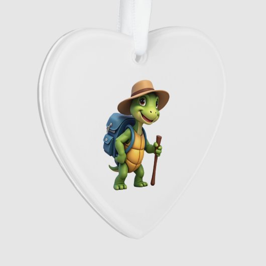 Funny Turtle Wandern Grafisches Camping Lover Adve Ornament (Vorderseite)