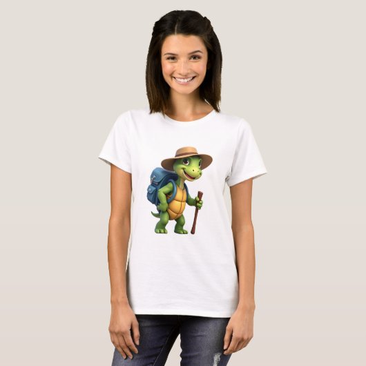 Funny Turtle Wandern Grafisches Camping Lover Adve T-Shirt (Vorne ganz)