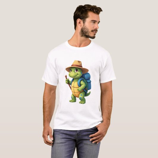 Funny Turtle Wandern Grafisches Camping Lover Adve T-Shirt (Vorne ganz)