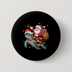Funny Turtle Weihnachten Weihnachten Weihnachtsfei Button
