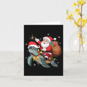 Funny Turtle Weihnachten Weihnachten Weihnachtsfei Karte (Gelbe Blume)