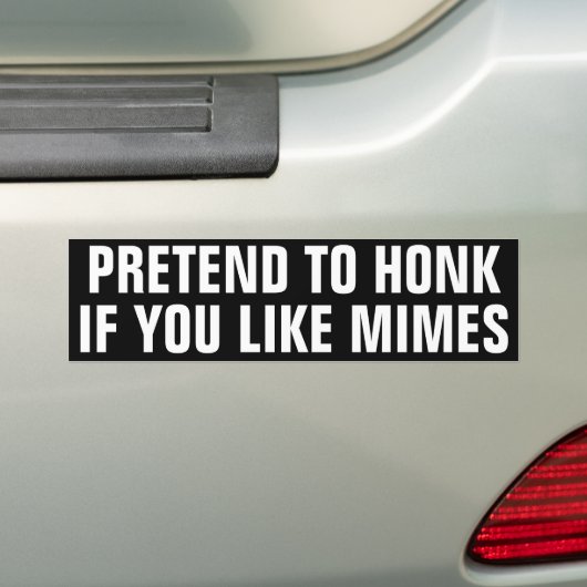 Funny tut so, als würdest du gerne Mimes? Autoaufkleber (Auf Auto)