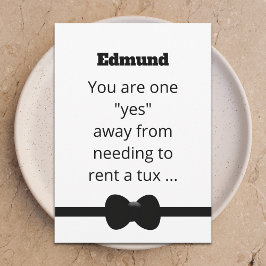 Funny Tux Will You Be My Best Man Digital Card Einladung