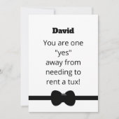 Funny Tux Will You Be My Usher Digital Card Einladung (Vorderseite)