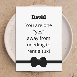 Funny Tux Will You Be My Usher Digital Card Einladung