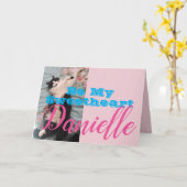 Funny Tuxedo Cat Be My Sweetheart Frauen Name Card Karte (Gelbe Blume)