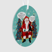 Funny Tuxedo Cat Besuchen Weihnachten Ornament (Vorderseite)