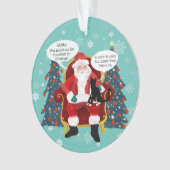 Funny Tuxedo Cat Besuchen Weihnachten Ornament (Vorderseite)
