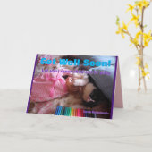 Funny Tuxedo Cat Inner Kind bald gut bekommen Kart Karte (Gelbe Blume)