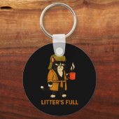 Funny Tuxedo Cat “litter’s Full” Coffee, Cat Parod Schlüsselanhänger (Vorderseite)