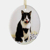 Funny Tuxedo Cat Ornament (Rechts)