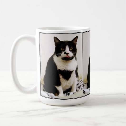 Funny Tuxedo Cat Trio Tasse (Links)