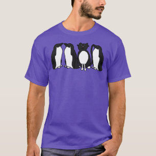 Funny Tuxedo Cat und Pinguine T-Shirt