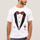 Funny Tuxedo Kostüm Valentine's Day Formal Tux T-Shirt (Vorderseite)