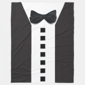 Funny Tuxedo 🎩 Minimalistisches Elegant Fleecedecke (Vorderseite)