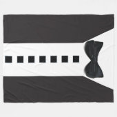 Funny Tuxedo 🎩 Minimalistisches Elegant Fleecedecke (Vorderseite (Horizontal))