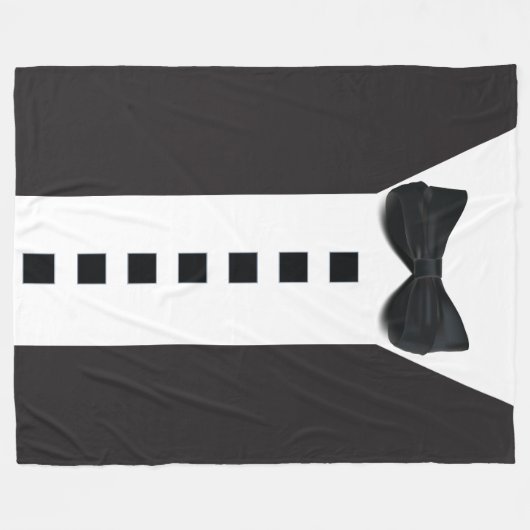 Funny Tuxedo 🎩 Minimalistisches Elegant Fleecedecke (Vorderseite (Horizontal))