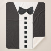 Funny Tuxedo 🎩 Minimalistisches Elegant Sherpadecke (Vorderseite)