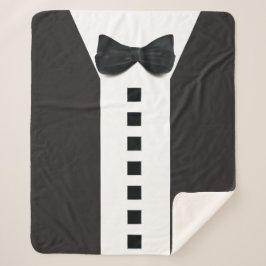 Funny Tuxedo 🎩 Minimalistisches Elegant Sherpadecke