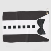 Funny Tuxedo 🎩 Niedliche Minimalistische Elegance Golfhandtuch (Horizontal)