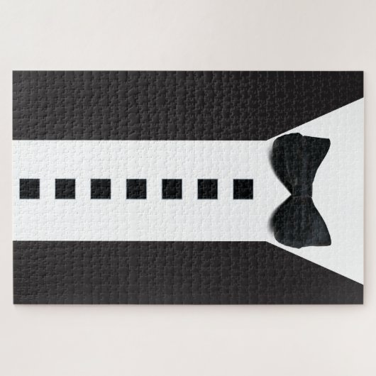 Funny Tuxedo 🎩 Niedliche Minimalistische Elegance Puzzle (Horizontal)