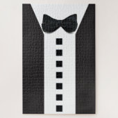 Funny Tuxedo 🎩 Niedliche Minimalistische Elegance Puzzle (Vertikal)