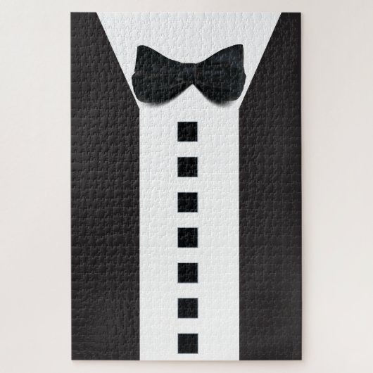 Funny Tuxedo 🎩 Niedliche Minimalistische Elegance Puzzle (Vertikal)