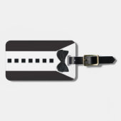 Funny Tuxedo 🎩 Schwarze Krawatte Formal Gepäckanhänger (Vorderseite horizontal)
