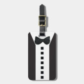 Funny Tuxedo 🎩 Schwarze Krawatte Formal Gepäckanhänger (Vorderseite vertikal)