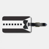 Funny Tuxedo 🎩 Schwarze Krawatte Formal Gepäckanhänger (Rückseite horizontal)