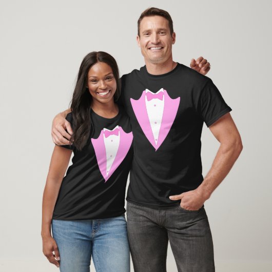 Funny Tuxedo Vest Formal Pink Krawatte T-Shirt (Unisex)