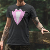 Funny Tuxedo Vest Formal Pink Krawatte T-Shirt