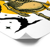 Funny Twas The Carbs M'lord Skeleton Retro Spooky Poster (Ecke)