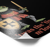 Funny T'was The 'Tism M'Lord Medieval Knight Frog  Fotodruck (Ecke)
