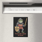 Funny T'was The 'Tism M'Lord Medieval Knight Frog  Magnet (In Situ (Geschirrspüler))